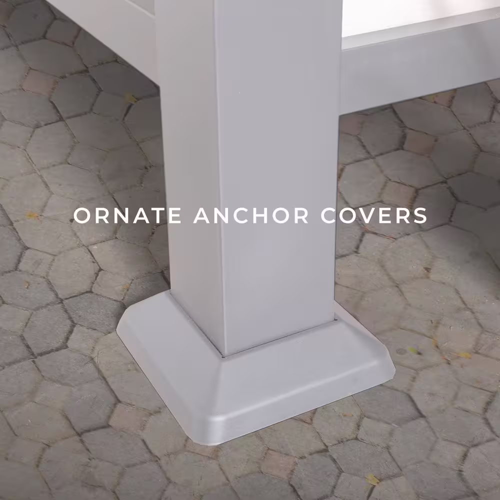 Backyard Discovery Richmond 8 ft. x 8 ft. White Steel Modern Cabana Pergola