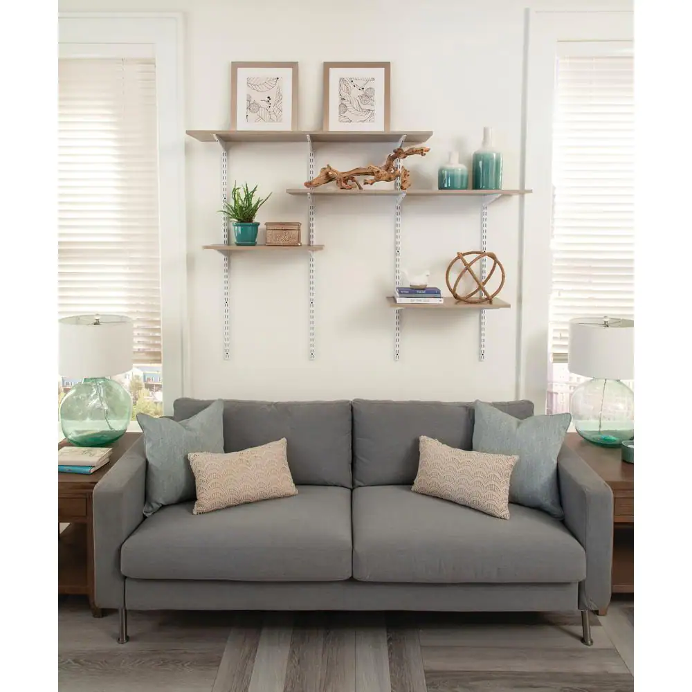 Rubbermaid Chestnut Laminated Wood Shelf 12 in. D x 24 in. L