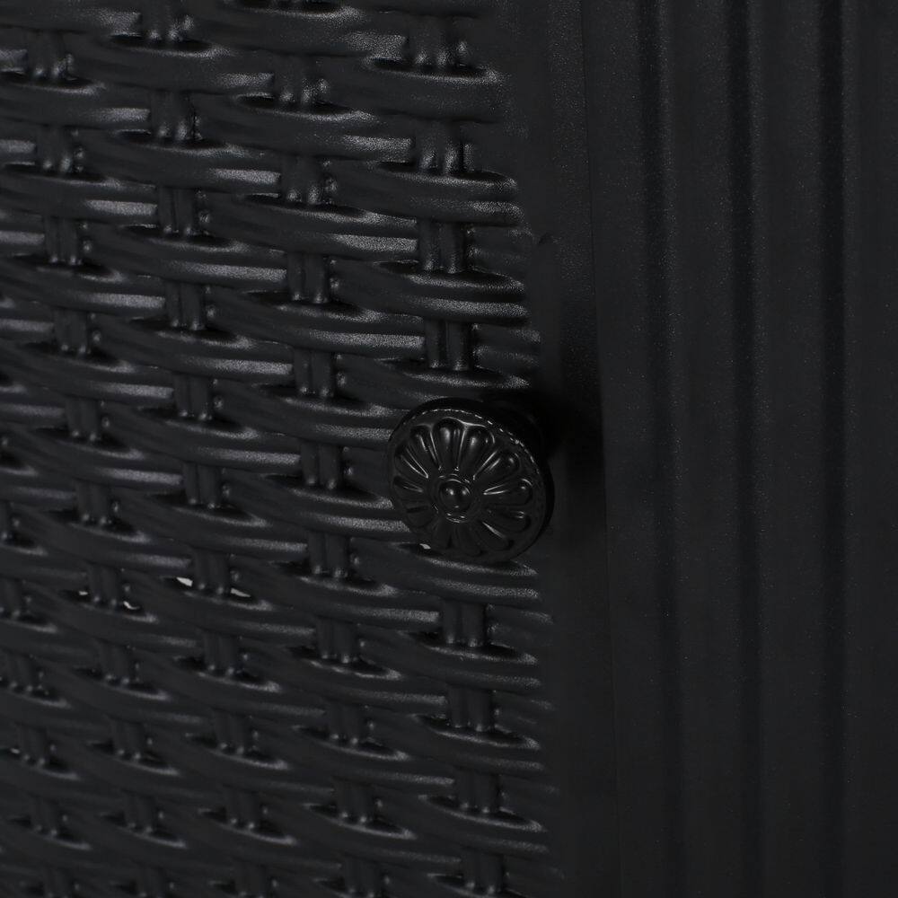 Noble House Larry Black Square Metal Fire Pit