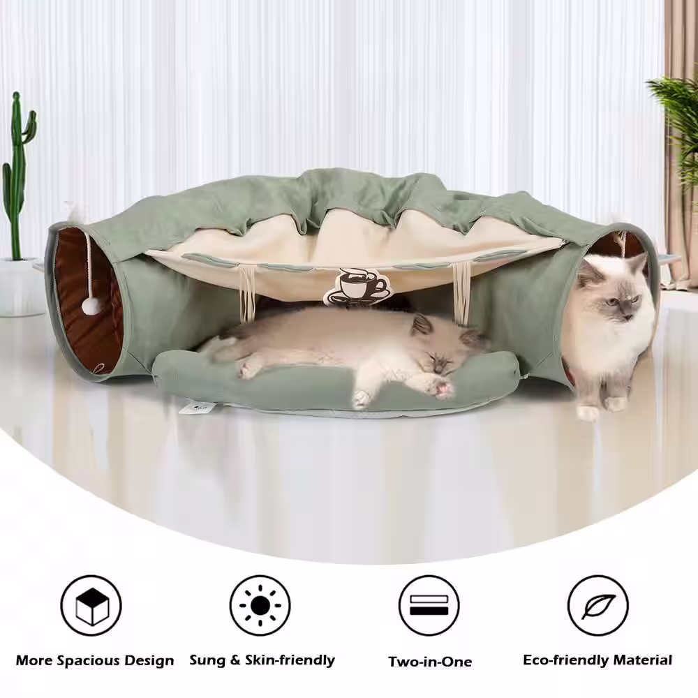 COZIWOW Cat Tunnel Washable Cat Bed