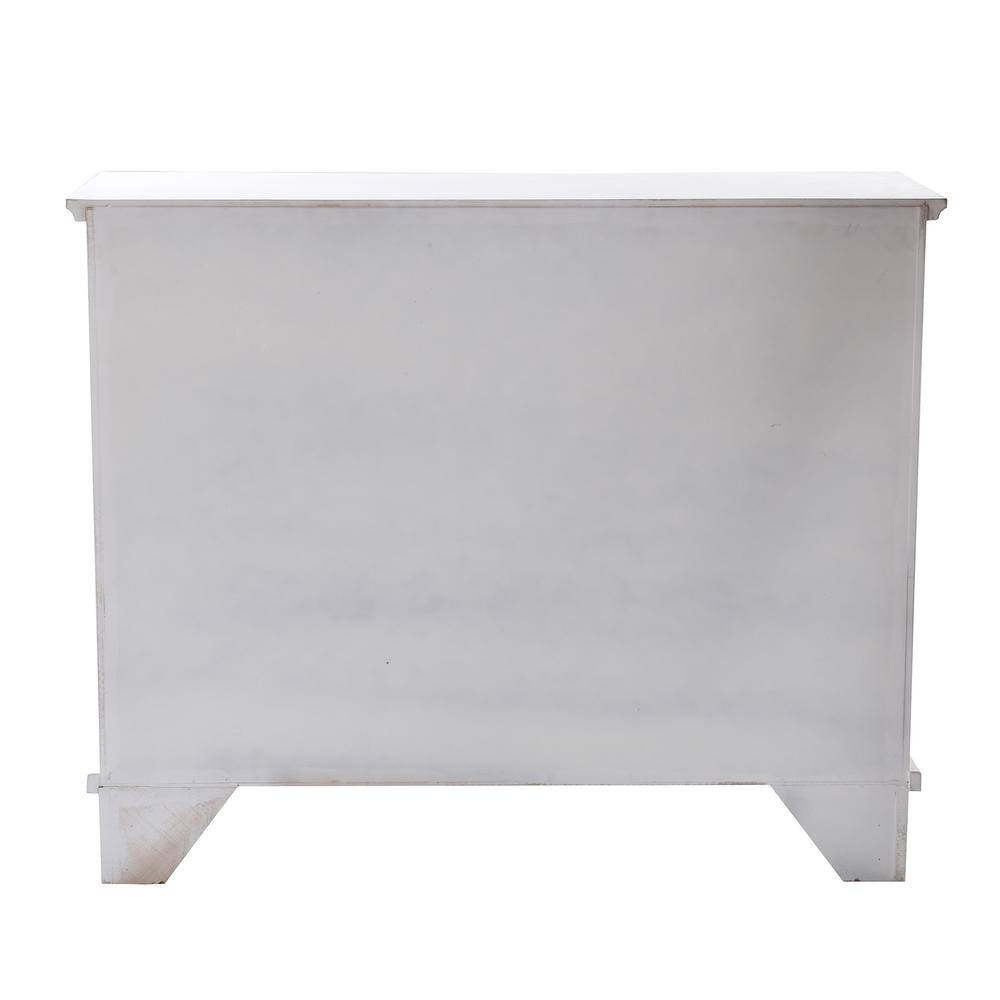 StyleCraft Brass and Antique White Shabby Chic 15-Drawer Apothecary Cabinet