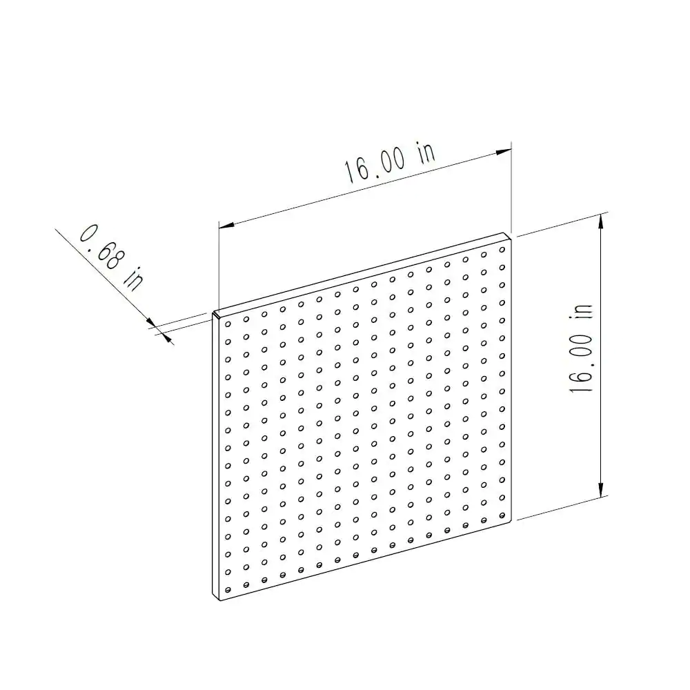Husky 16 in. H x 16 in. W Heavy-Duty Steel Pegboard in Black with Mounting Hardware
