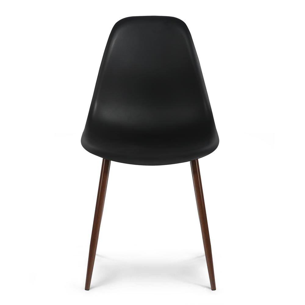 EDGEMOD Landon Black Sculpted Dining Chair (Set of 4)