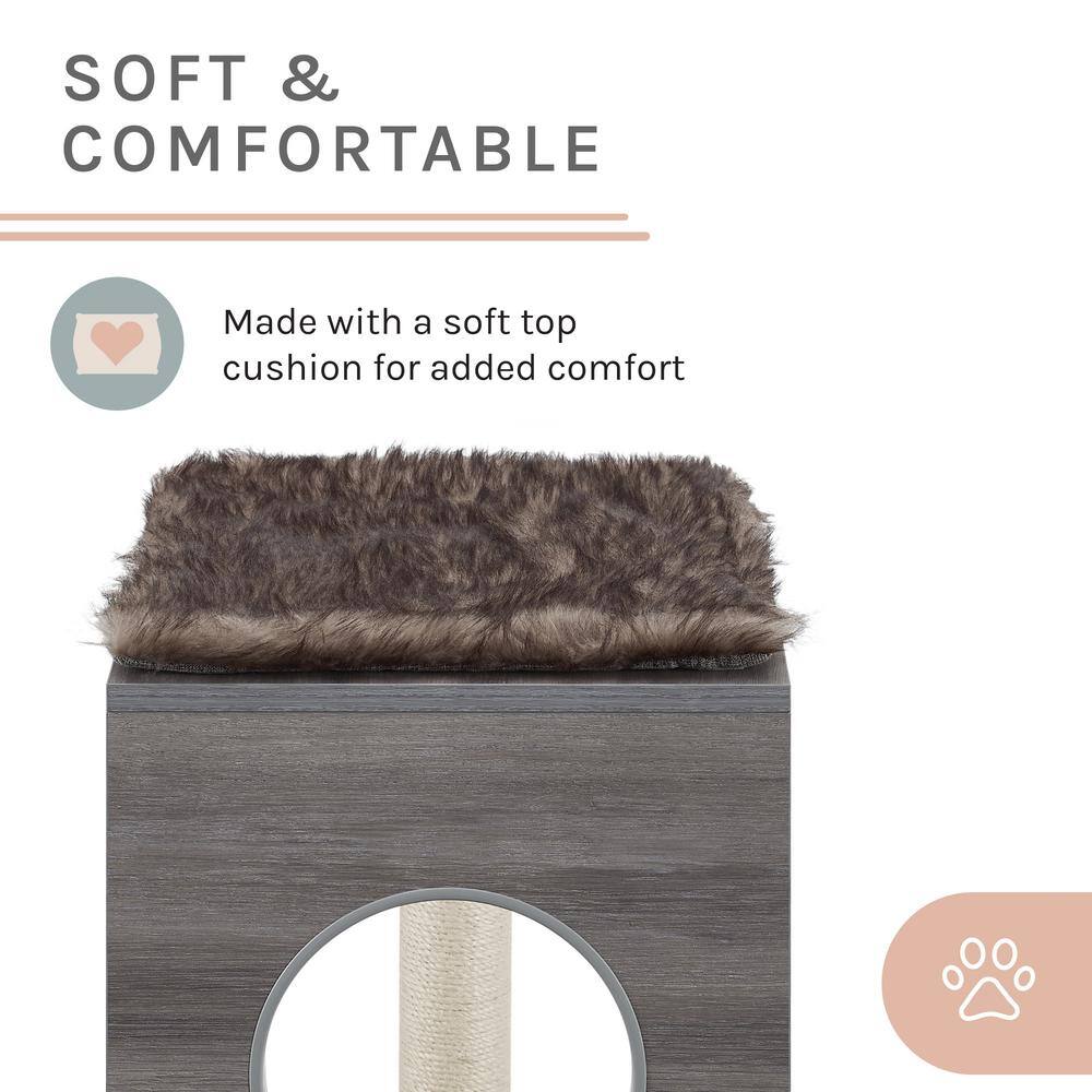 Sam's Pets Sheree 17 in. Gray Brown Cat Tree