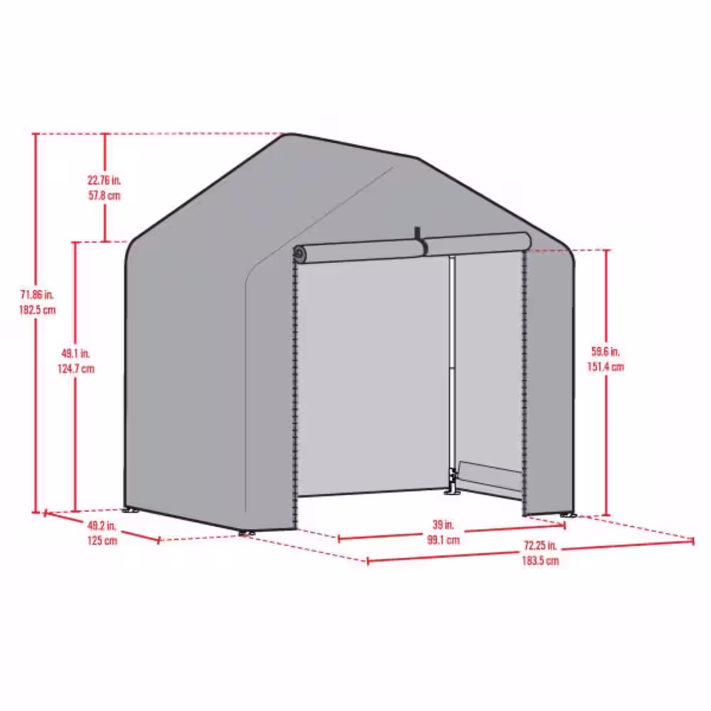 ShelterLogic Garden shed 6 ft x 4 ft x 6 ft Peak Green