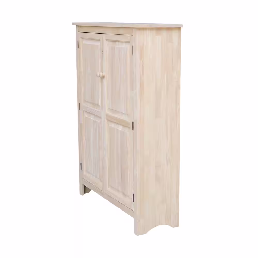International Concepts 51 in. H Solid Wood Pantry in Unfinished Wood