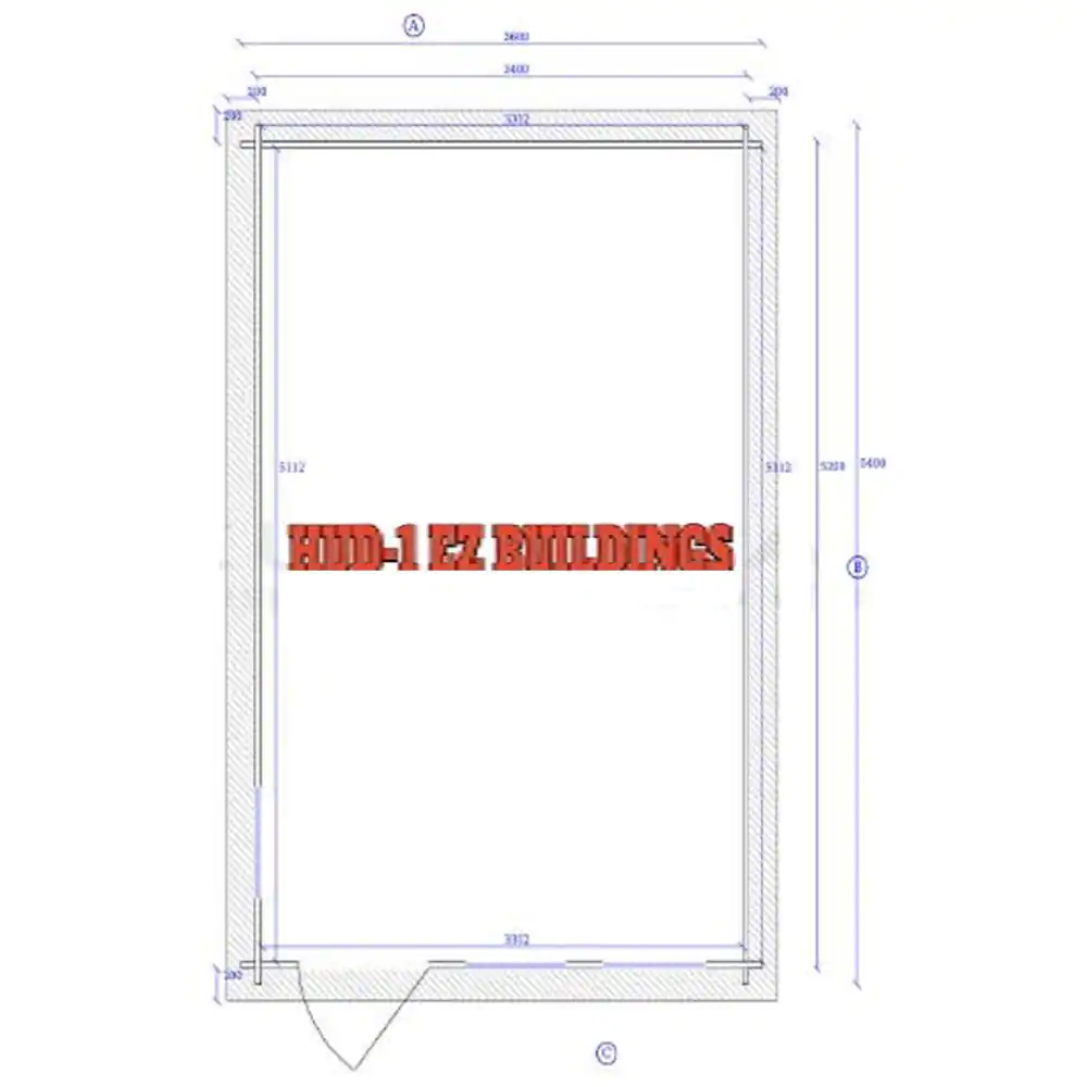 Hud-1 EZ Buildings Vivin C 9 ft. 9 in. x 16 ft. 8 in. x 9 ft. 5 in. D.I.Y. Log Building Kit