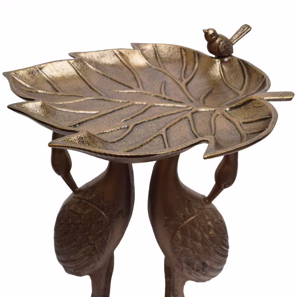 None 2 Crane Lily Bird Bath