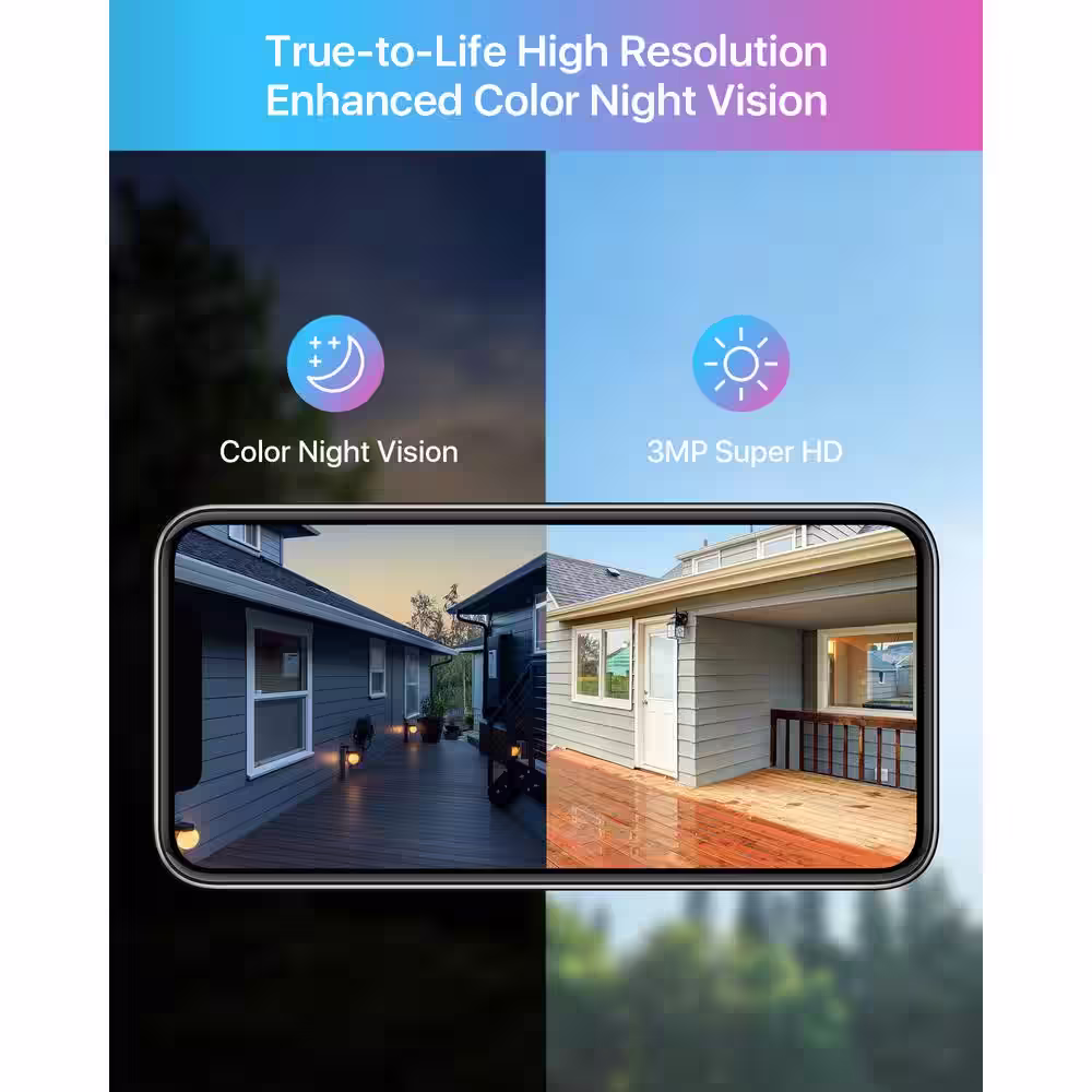 ZOSI 4PCS Wireless 3MP 2K Outdoor Security Cameras with Base Station and 64GB Storage, PIR Detection, 2-Way Audio