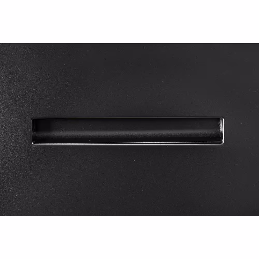 None 3-Drawer Black 40.16 in. H x 35.43 in. W x 17.72 in. D Metal Lateral File Cabinet Drawer Locked by Keys