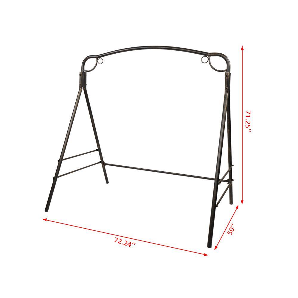TIRAMISUBEST 6 ft. x 4 ft. x 5.9 ft. Metal Hammock Stand Swing Frame in Bronze