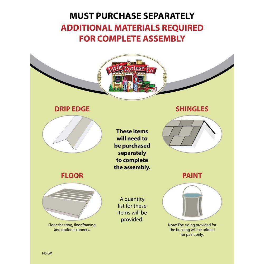 LITTLE COTTAGE CO. Classic Workshop 10 ft. W x 20 ft. D Wood Shed Precut Kit without Floor (200 sq. ft.)
