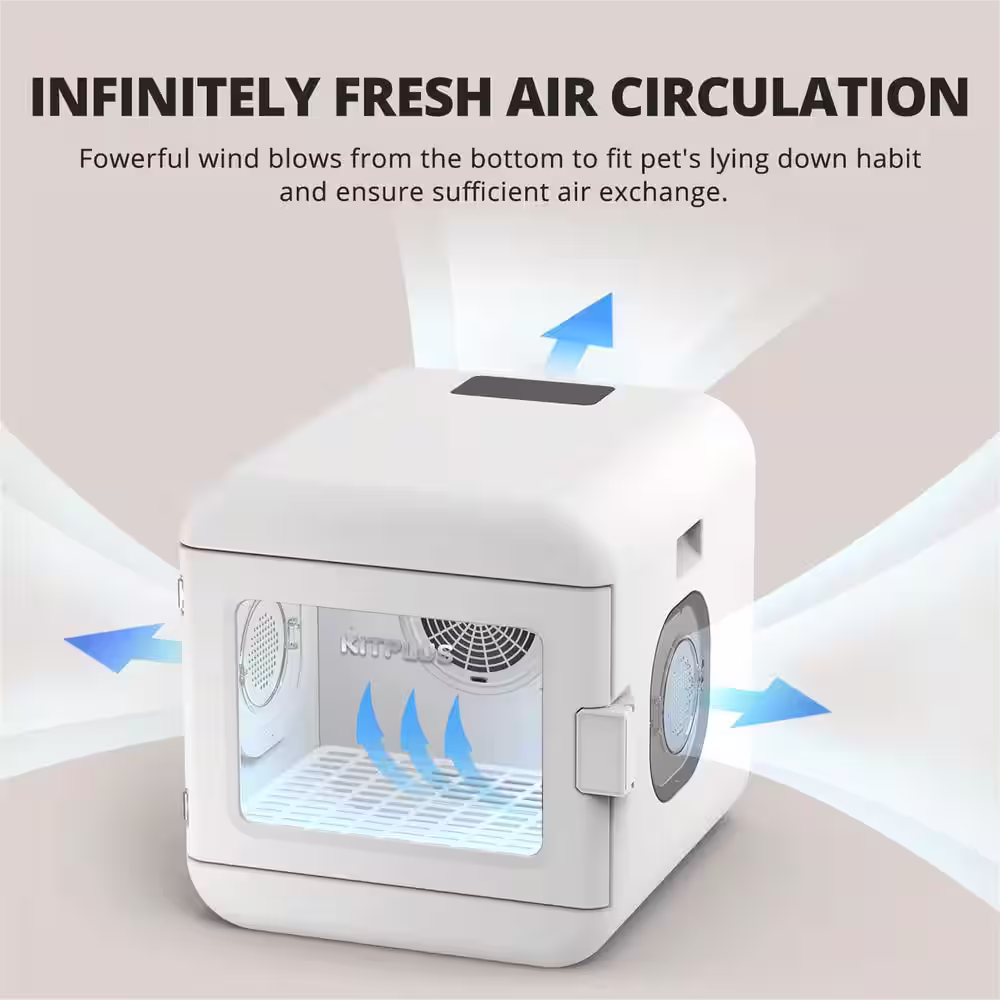 None 6 l Pet Hair Dryer Box, Ultra Quiet Blow Dryer Capacity for Cats and Small Dogs, Professional Fast Drying Blower