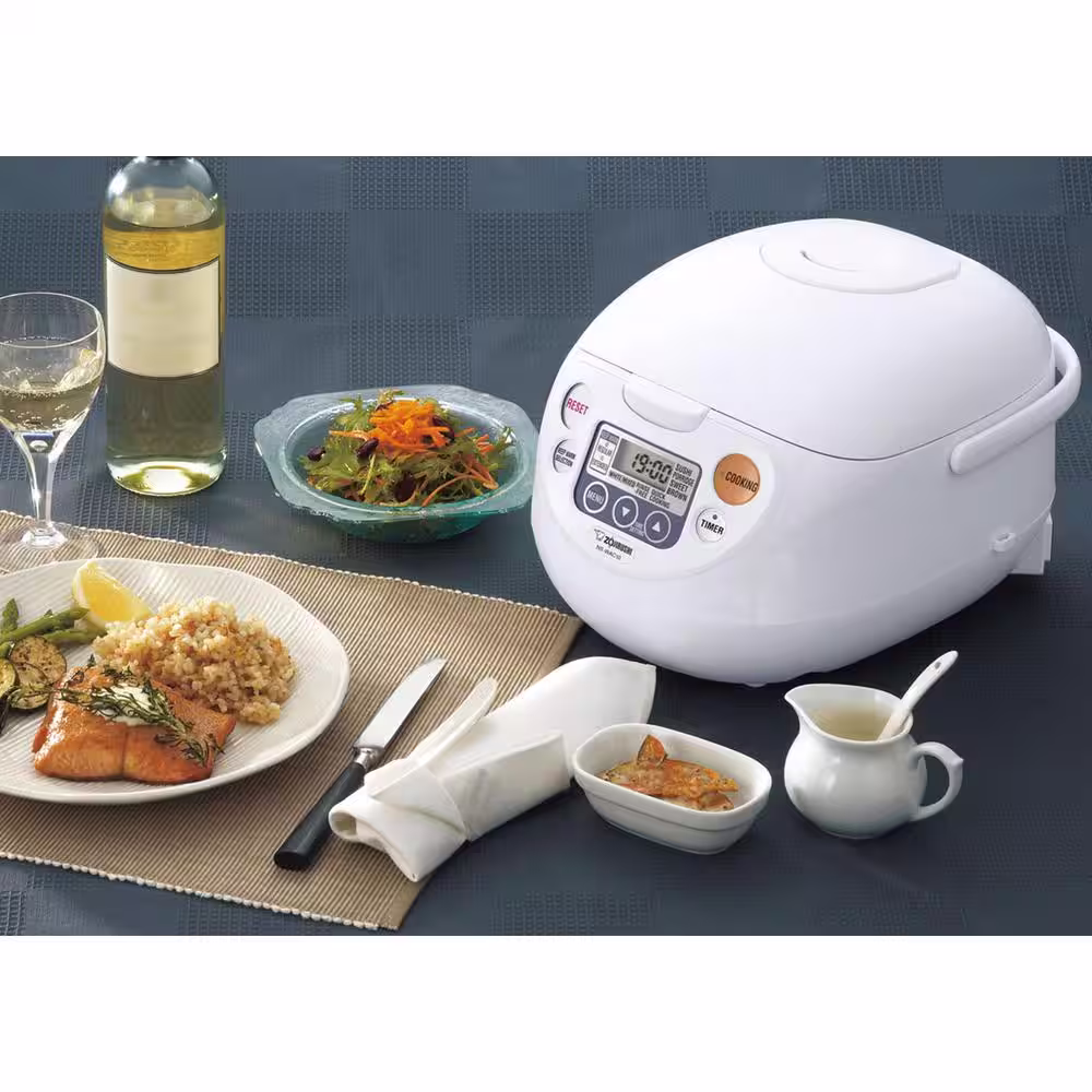 Zojirushi Micom 5-Cup Cool White Rice Cooker and Warmer with Built-In Timer
