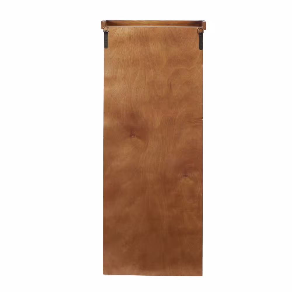 Litton Lane Brown 10-Cubbies Wood Wall Shelf