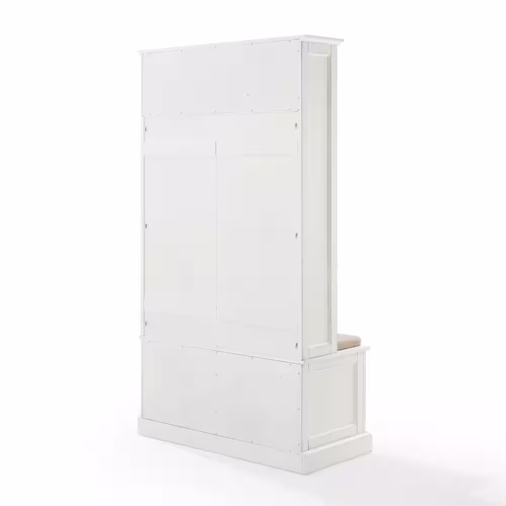 CROSLEY FURNITURE Holbrook Distressed White Hall Tree