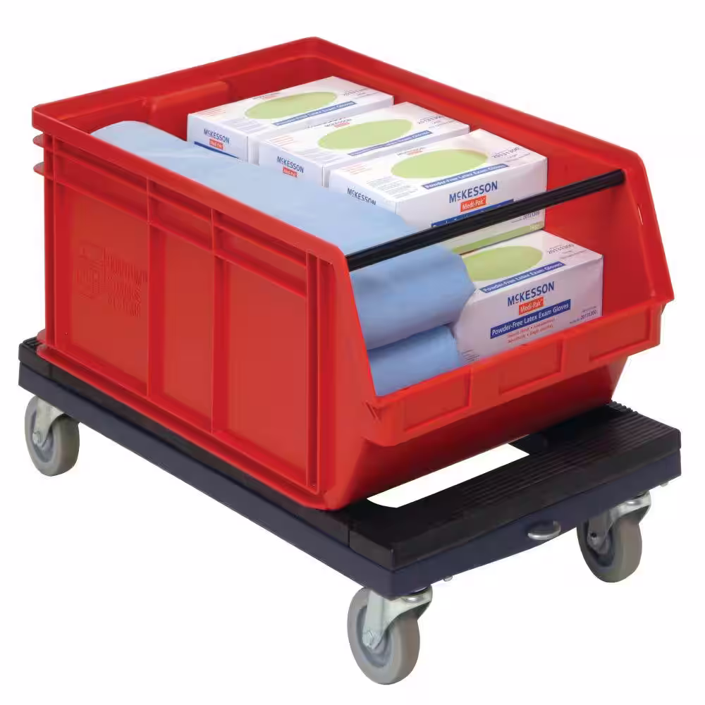 QUANTUM STORAGE SYSTEMS Magnum 27-Gal. Storage Tote in Red (1-Pack)