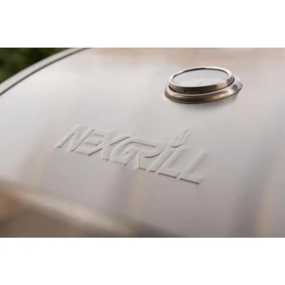 Nexgrill 4-Burner Propane Gas Grill in Black with Side Burner and Stainless Steel Main Lid