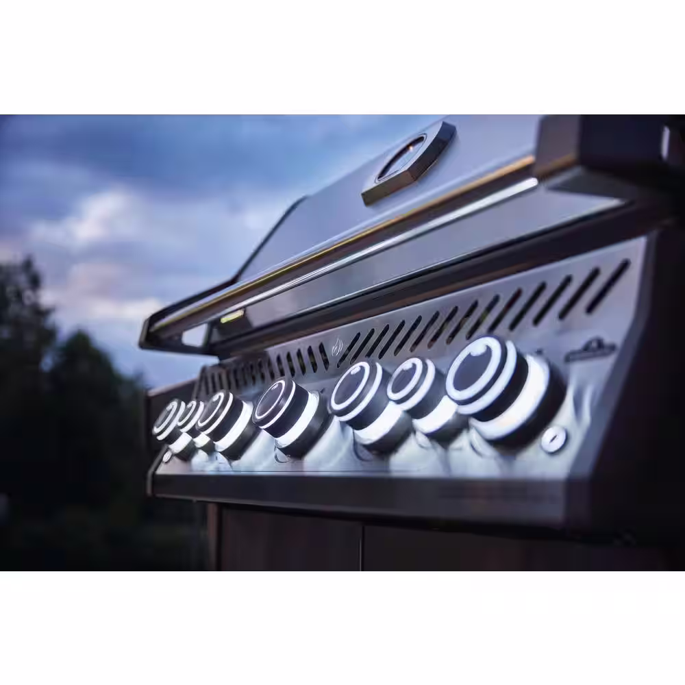 NAPOLEON Rogue 5-Burner Natural Gas Grill with Infrared Rear and Side Burners in Stainless Steel
