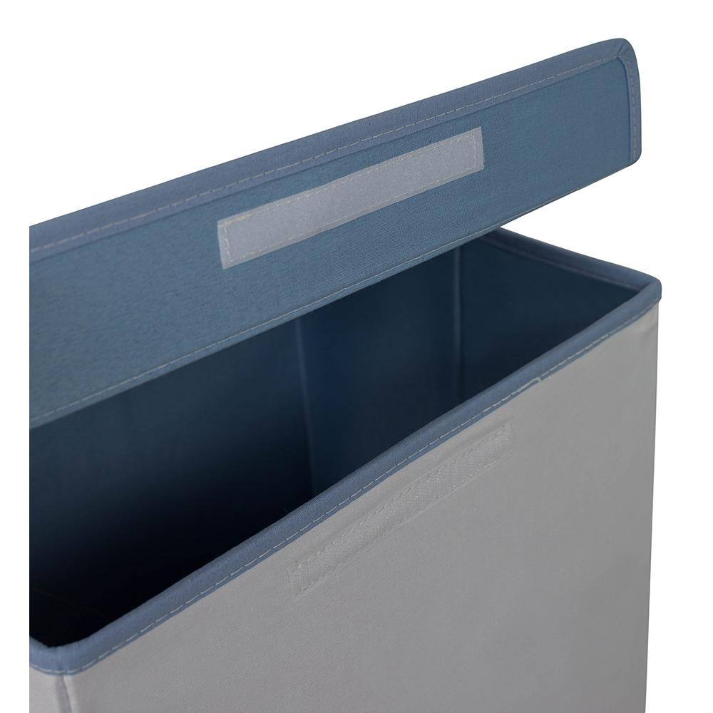 BirdRock Home Blue Baby Clothes Hamper with Lid