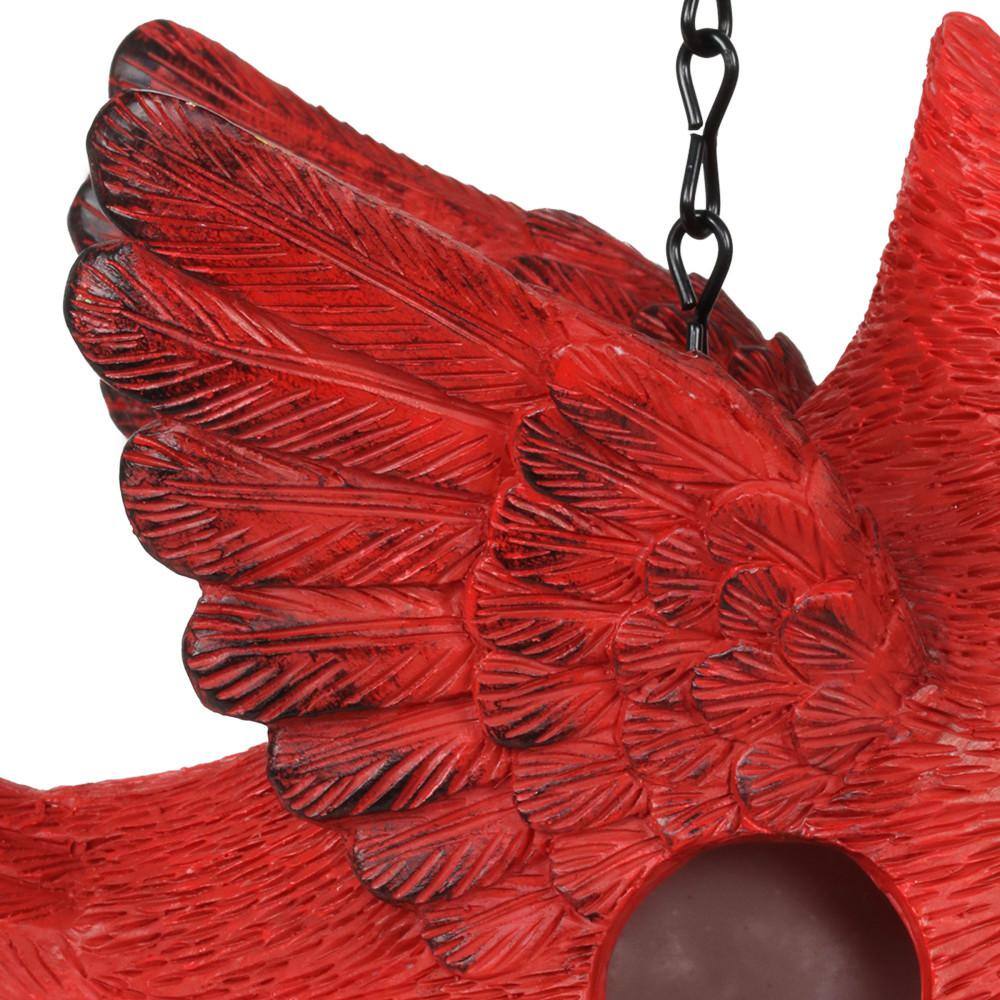 Exhart Cardinal Resin Birdhouse