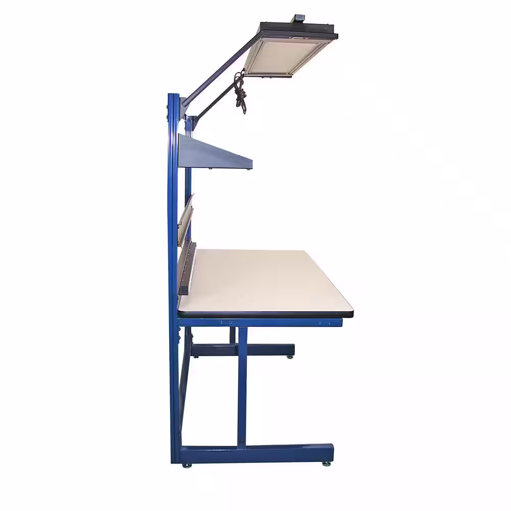 ProLine Bench in a Box 60 in. Rectangular Blue/Black 1 Drawer Computer Desks with Locking Storage