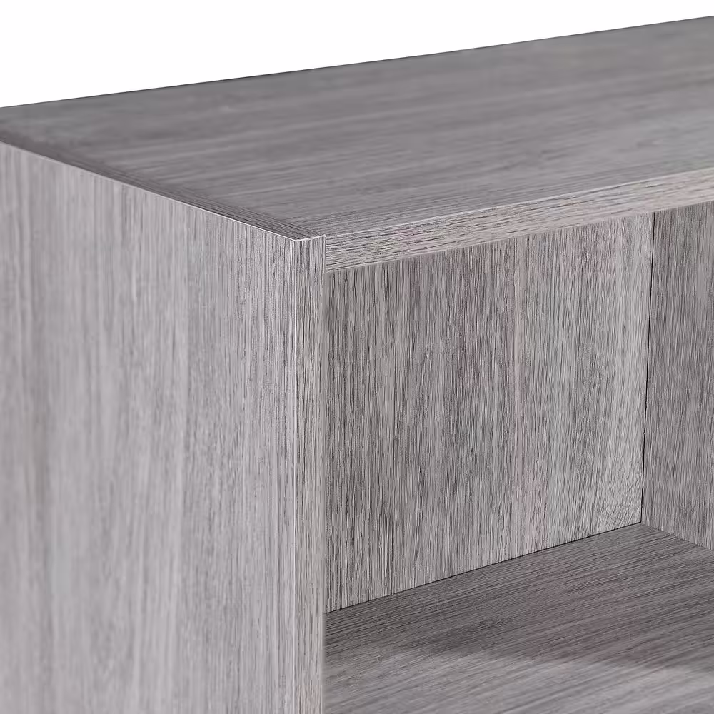 Noble House Amelia 64.80 in. Grey Wood 10-Shelf Standard Bookcase