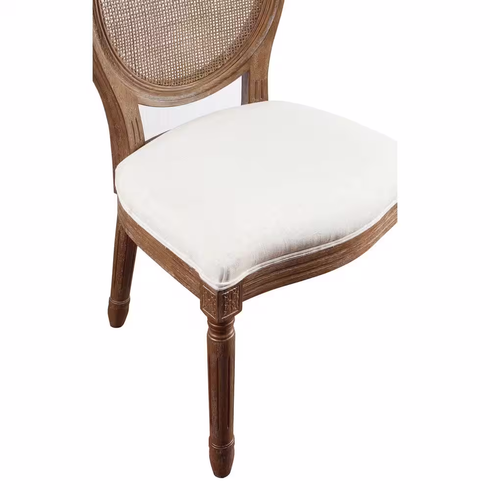 OSP Home Furnishings Stella Oval Linen Fabric Back Chair