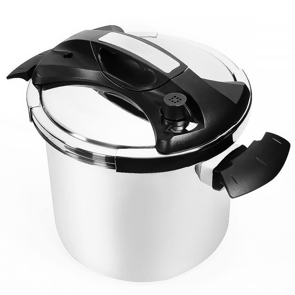 Barton Turbo 10 qt. Silver Stove Top Pressure Cooker Induction Compatible with Easy-Lock Lid