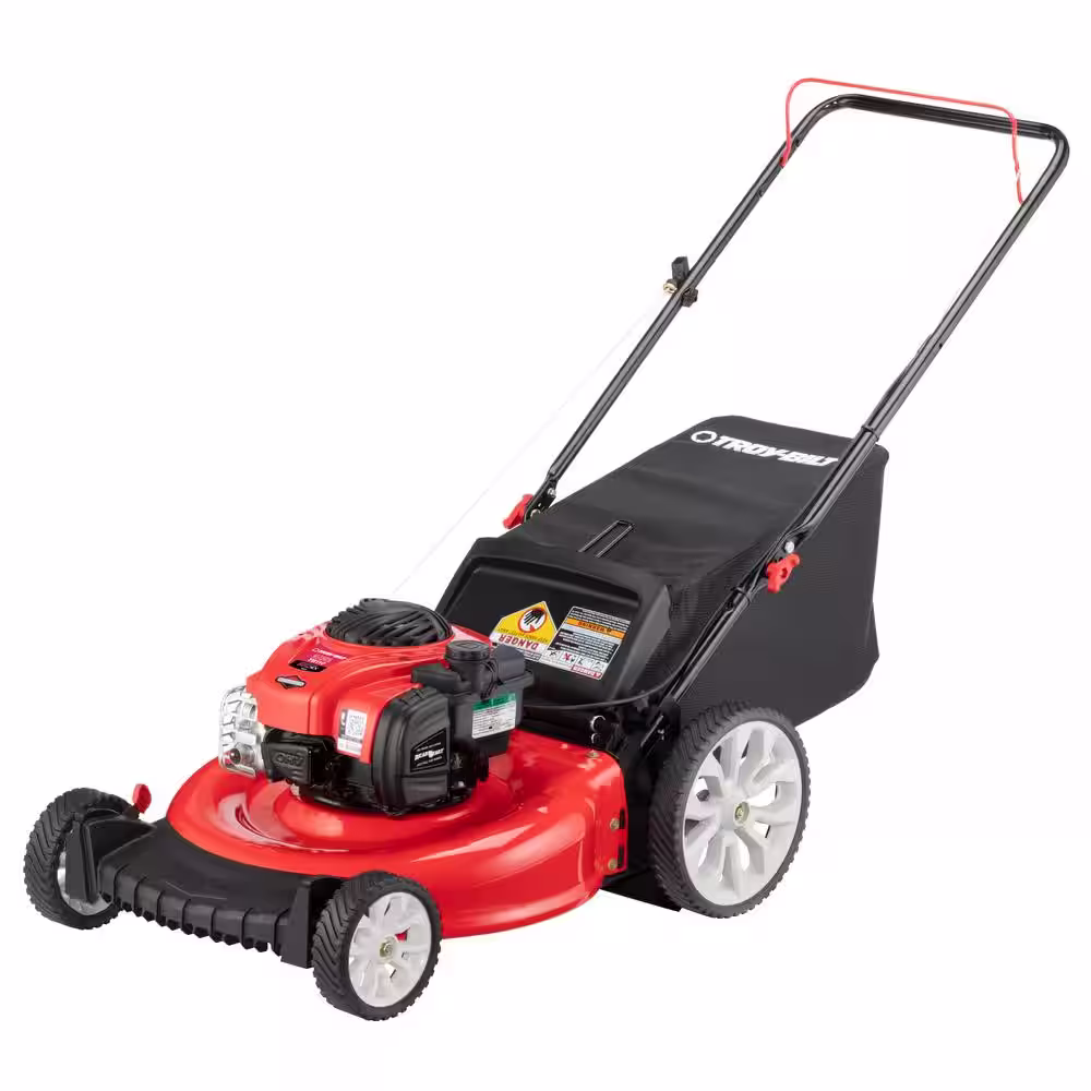 Troy-Bilt 21in. 140cc Briggs & Stratton Gas Push Lawn Mower with Rear bag and Mulching Kit Included