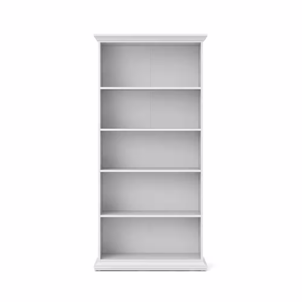 Tvilum Sonoma White 5-Shelf Bookcase