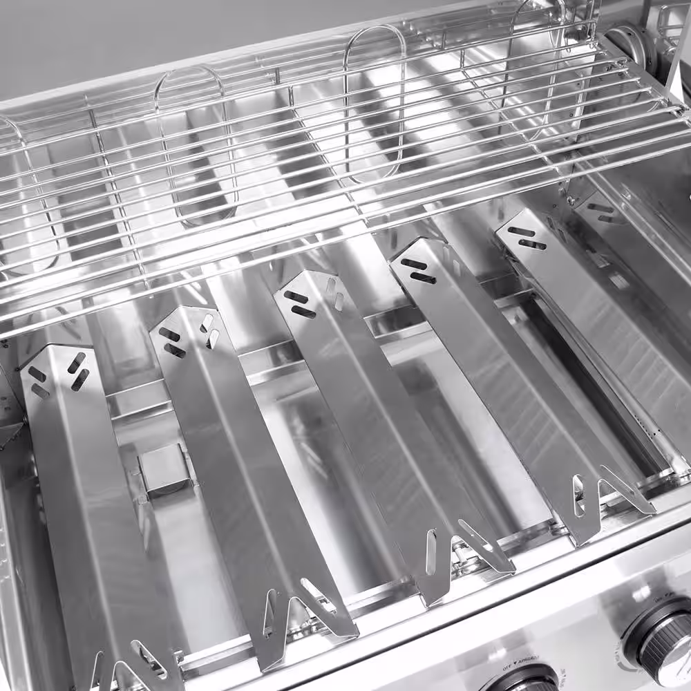 Even Embers 5-Burner Propane Gas Grill in Stainless Steel