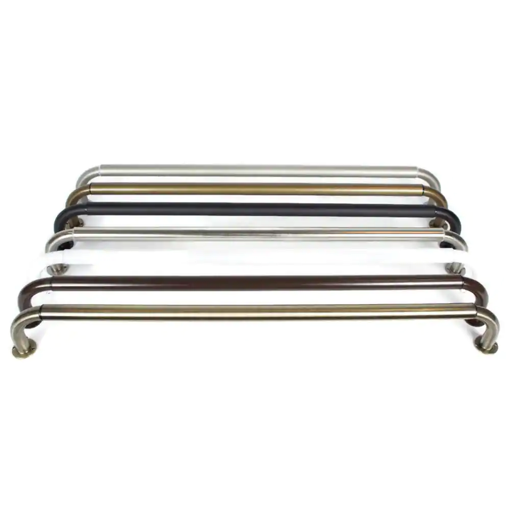 Urbanest 48 in. - 84 in. Wraparound Single Curtain Rod in Glossy White