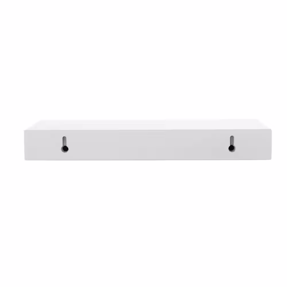 kieragrace 12 in. White Stockholm Maine Floating Wall Shelf