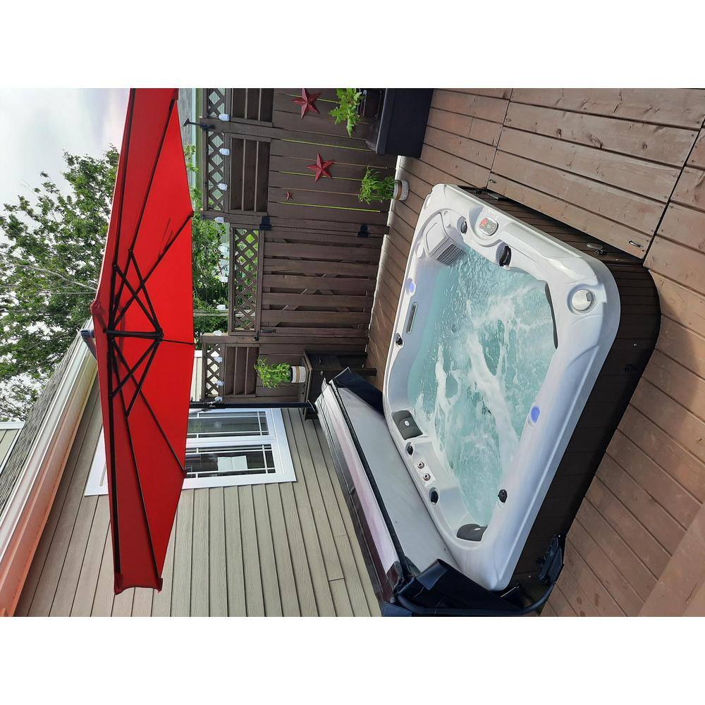 Canadian Spa Company Cambridge 6-Person 34-Jet Hot Tub with LED Lighting and Bluetooth Audio