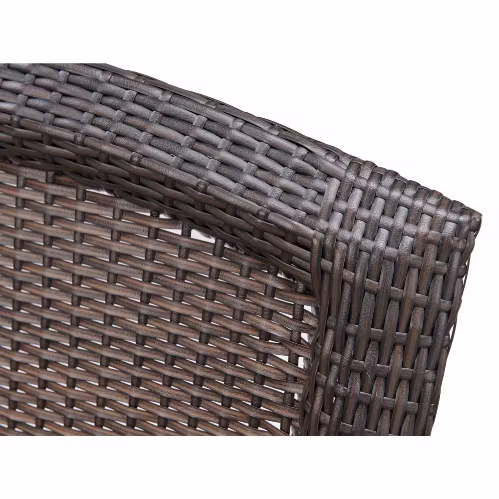 Hanover Strathmere 6-Piece Wicker Patio Conversation Set with Cilantro Green Cushions