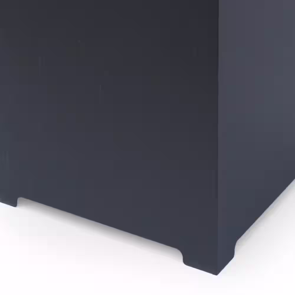 Noble House Wellington 15.25 in. x 19.75 in. Round Concrete Propane Fire Pit in Dark Grey with Tank Holder