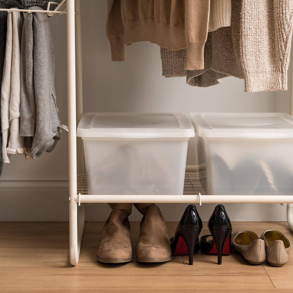 IRIS White Metal Clothes Rack 35.24 in. W x 596 in. H