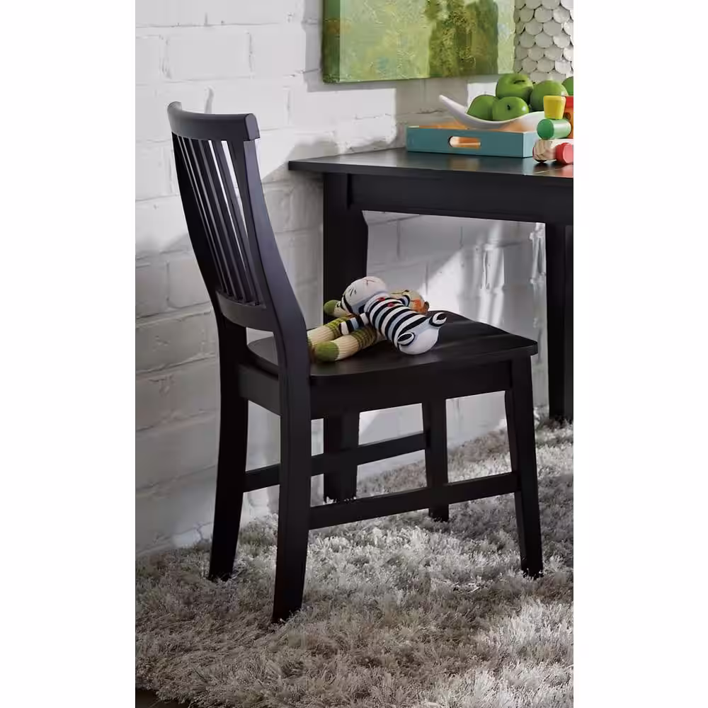 HOMESTYLES Black Arts and Crafts Dining Chair (Set of 2)