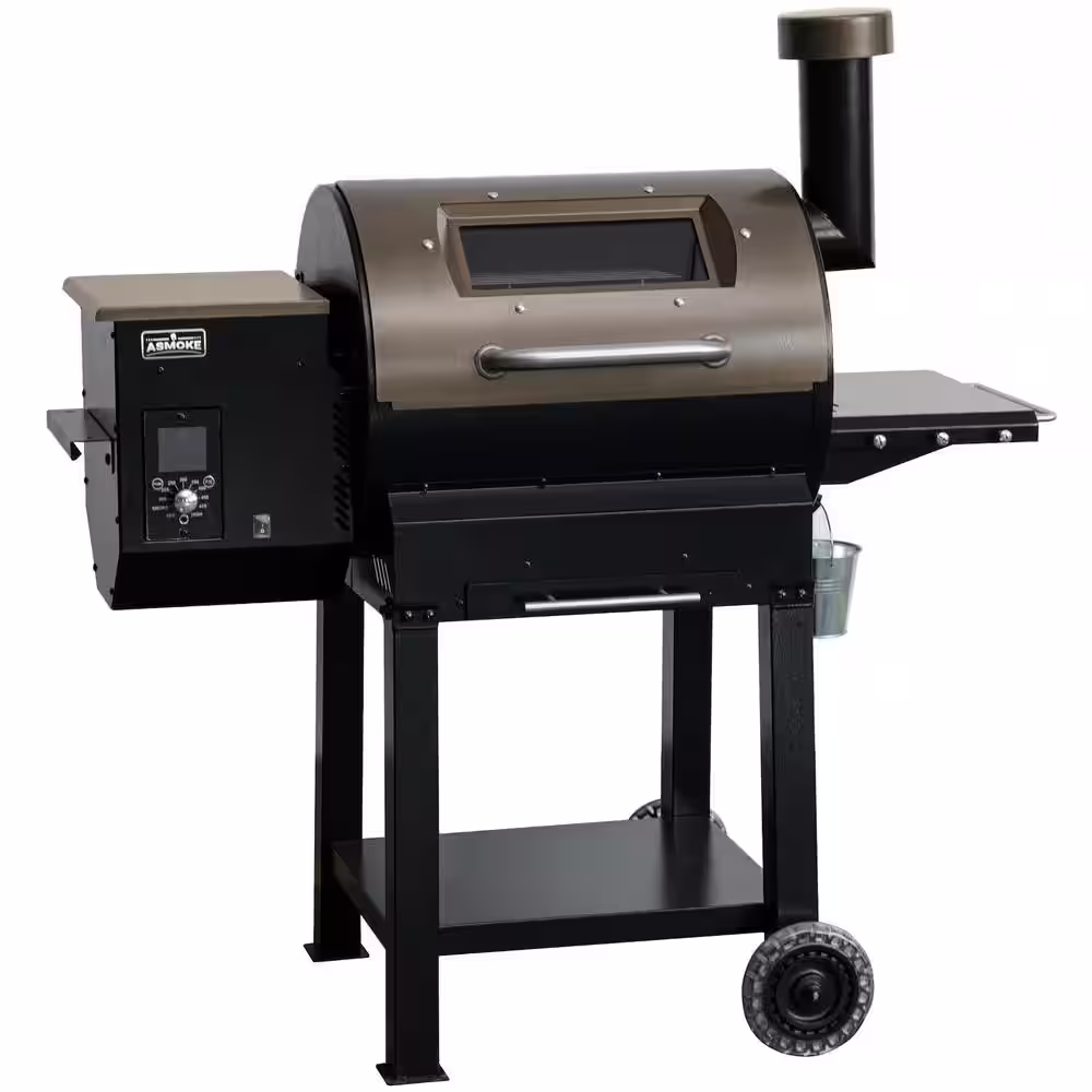 ASMOKE 515 sq. in. Skylights AS550P Wood Pellet Grill Smoker ASCA Patented System in Bronze