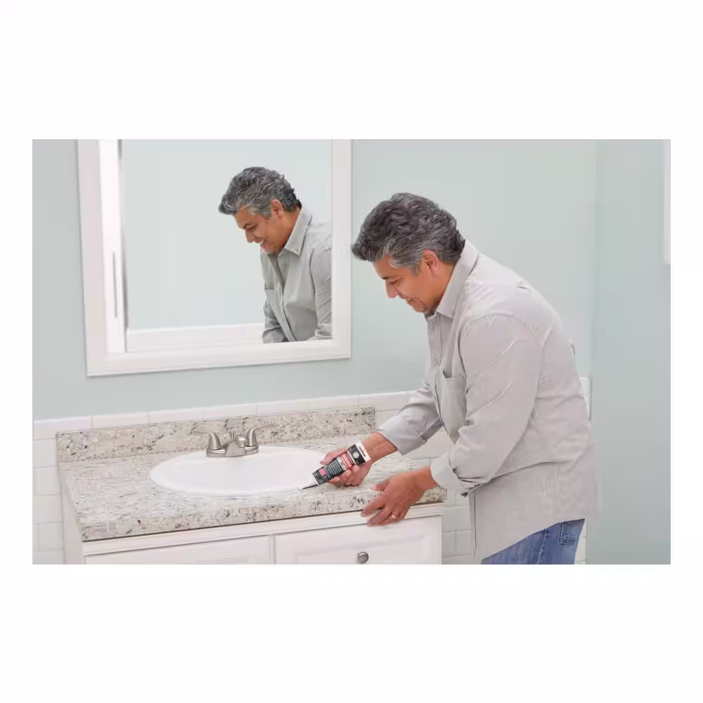 GE Supreme Silicone 10.1 oz. White Kitchen and Bath Caulk