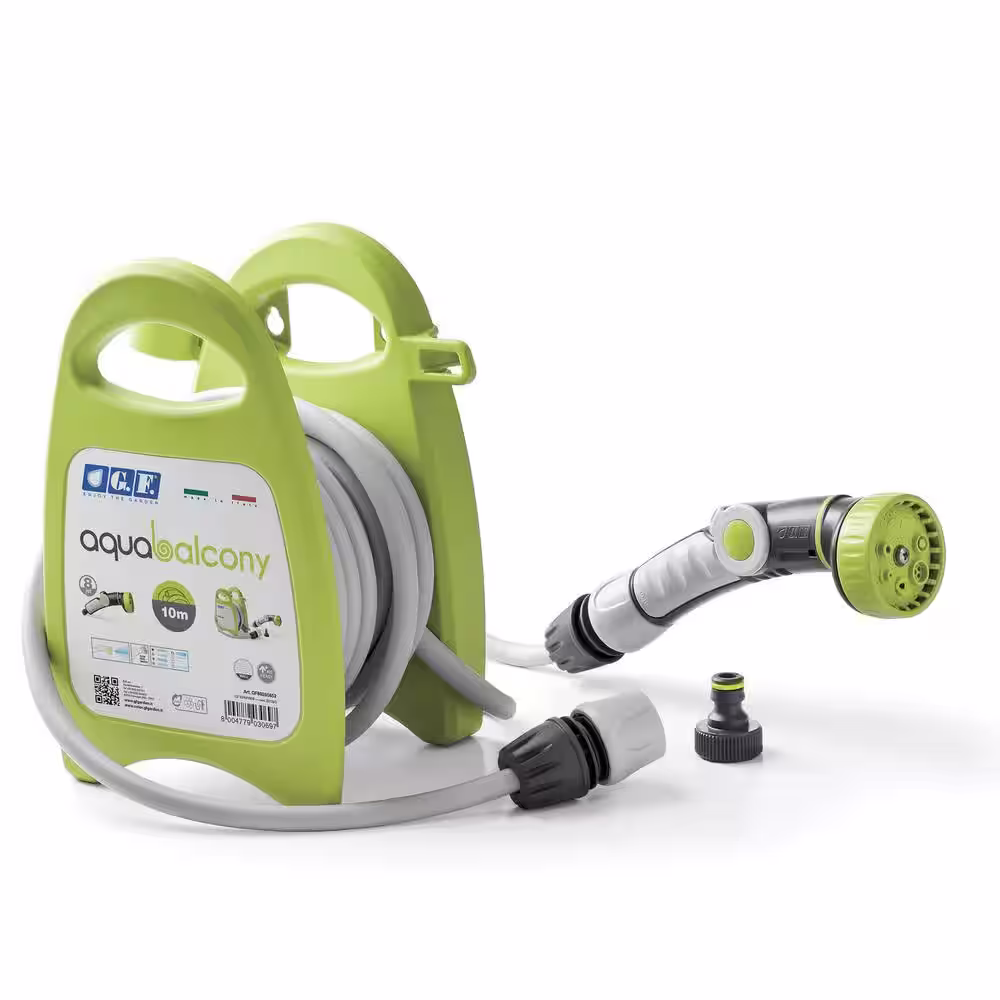 None 3/8 in. Dia x 33 ft. Hose with Hose Hanger Aqua Balcony