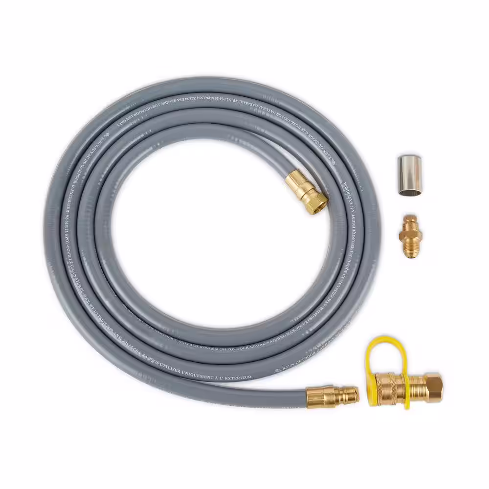 Real Flame Ledgestone 48 in. x 15 in. Rectangle MGO Propane Fire Pit Table in Gray Ledgestone with NG Conversion Kit