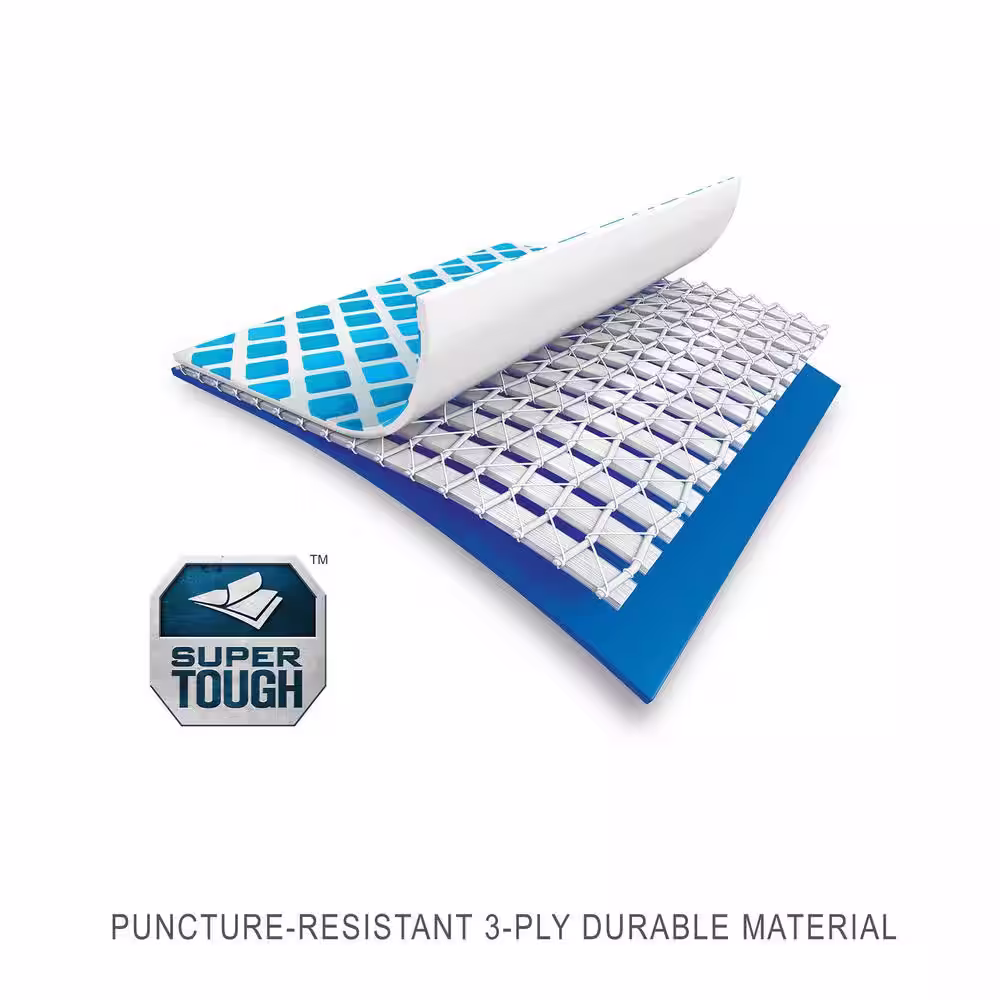 INTEX 8.5 ft. x 5.3 ft. x 2.13 ft. Rectangular Frame Above Ground Swimming Pool, Blue