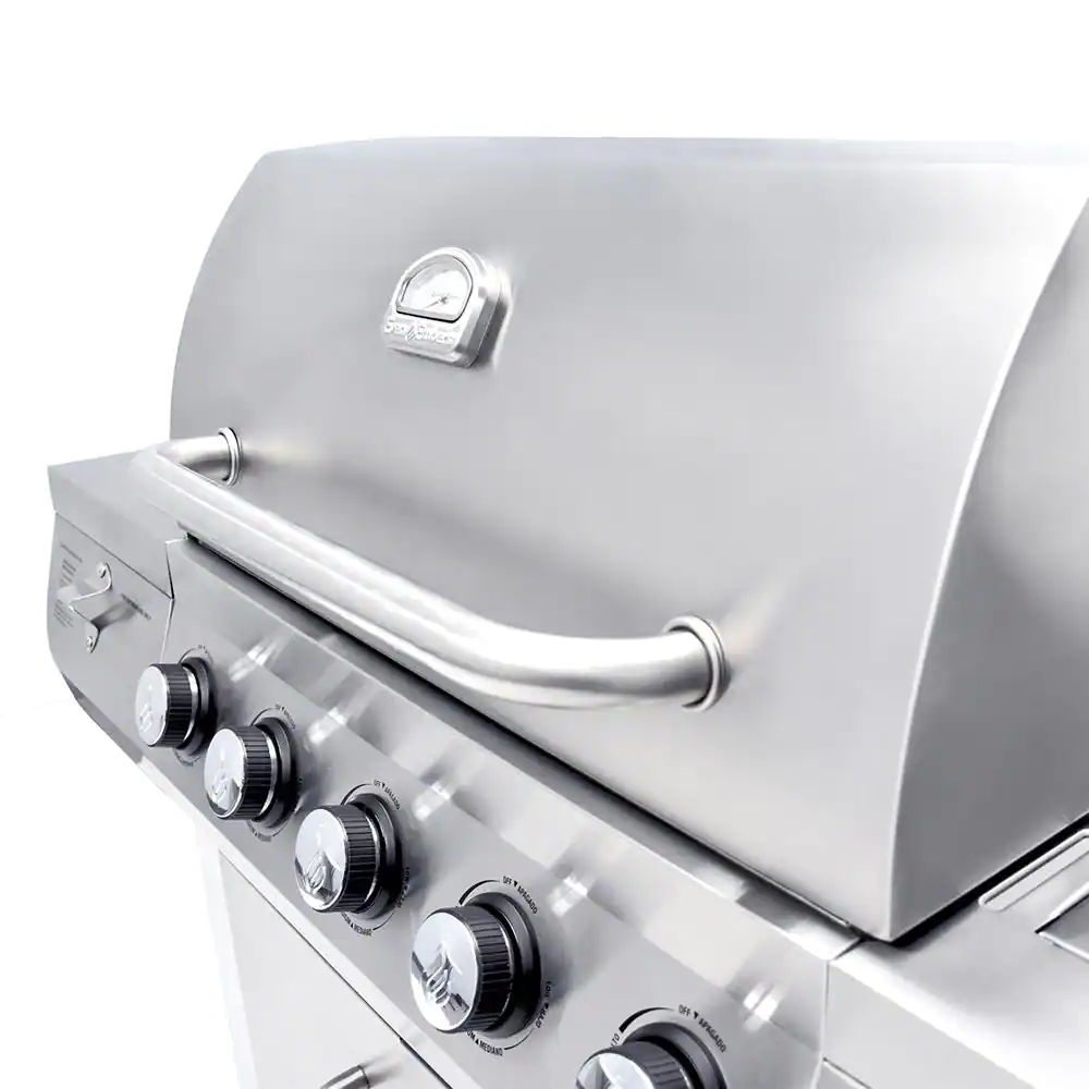 Even Embers 5-Burner Propane Gas Grill in Stainless Steel