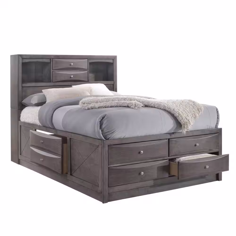 Picket House Furnishings Madison Gray Queen Storage Bed