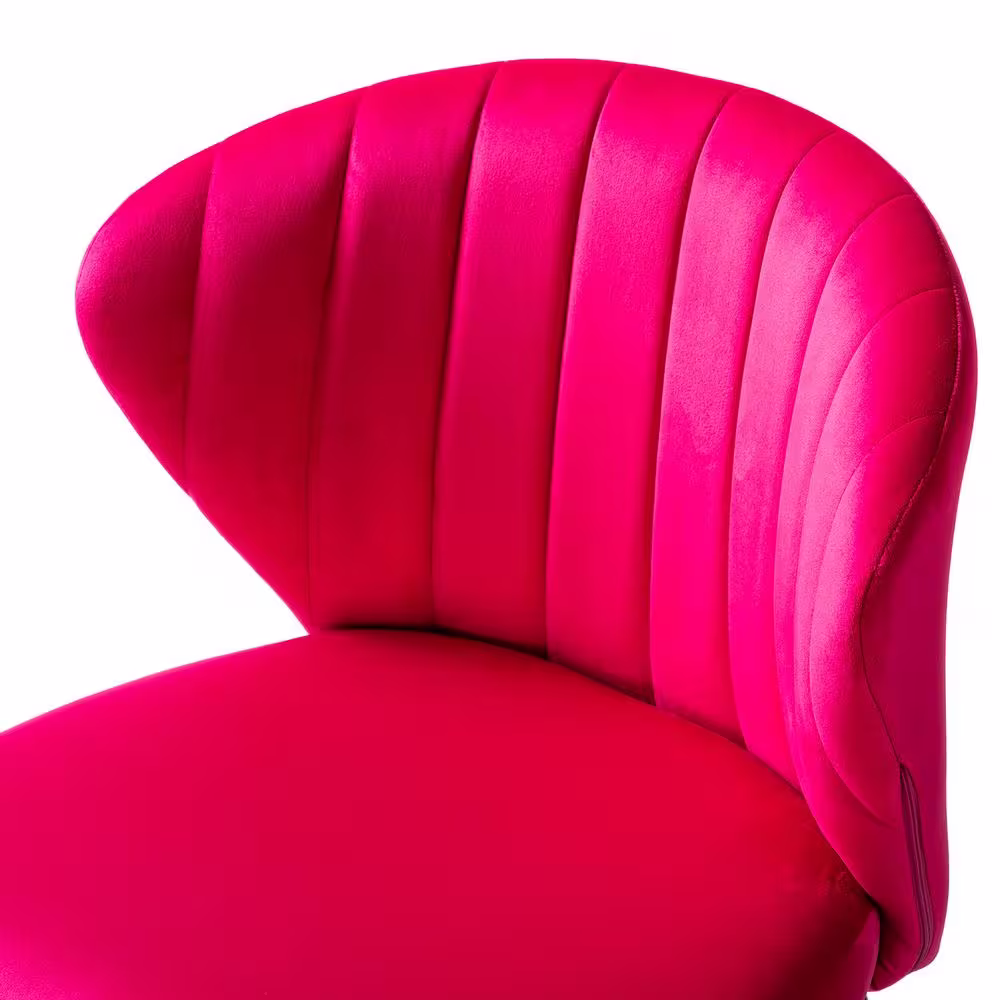 JAYDEN CREATION Milia Fuchsia Tufted Dining Chair (Set of 2)