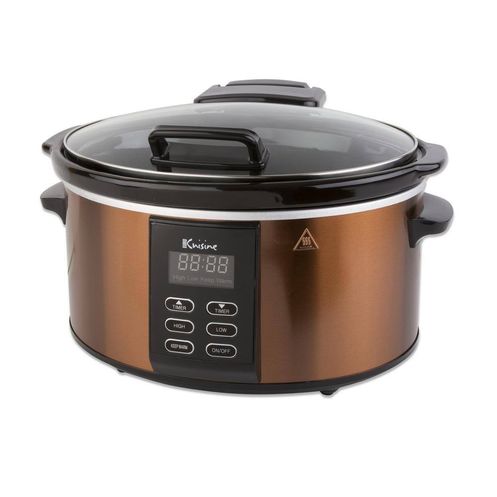 Euro Cuisine 6 Qt. Copper Electric Digital Slow Cooker