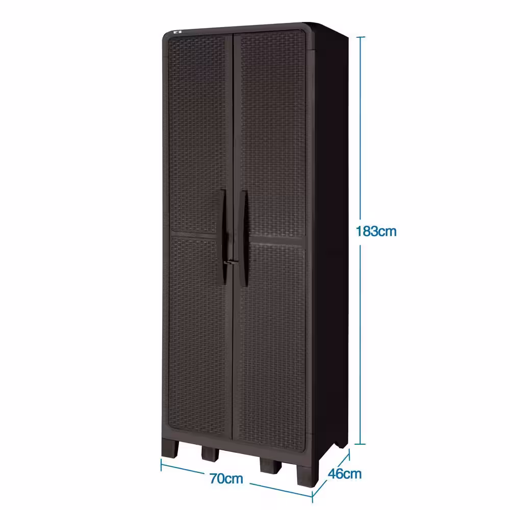 MQ Eclypse 27.55 in. W x 72 in. H x 18.11 in. D Large 5-Shelf Freestanding Cabinet in Espresso