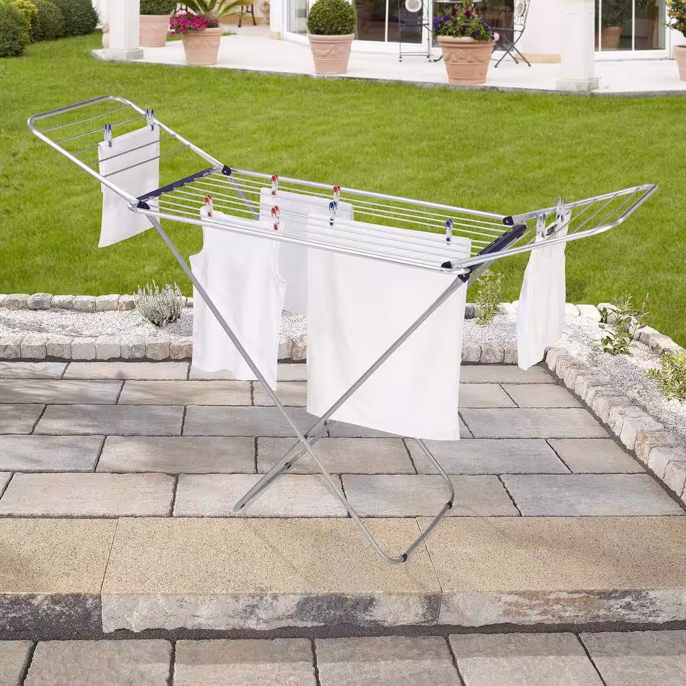 HOUSEHOLD ESSENTIALS Siena 180 Aluminum Laundry Drying Rack